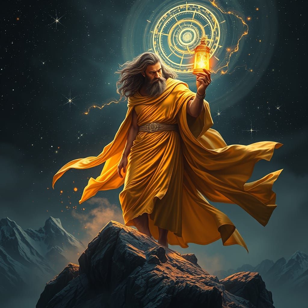 Ancient Titan Prometheus Illuminates the Cosmos with Divine ...