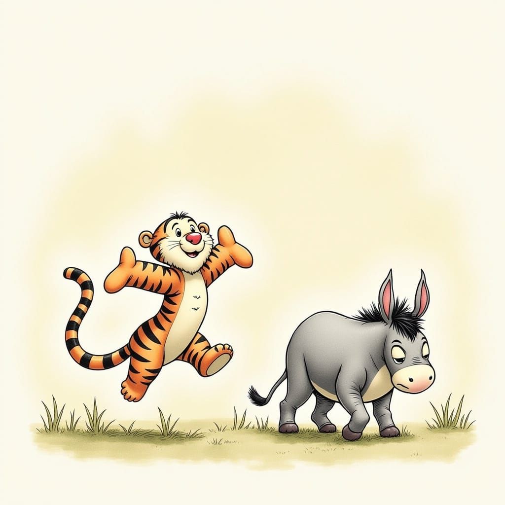 Tigger and Eeyore: A Watercolor Adventure