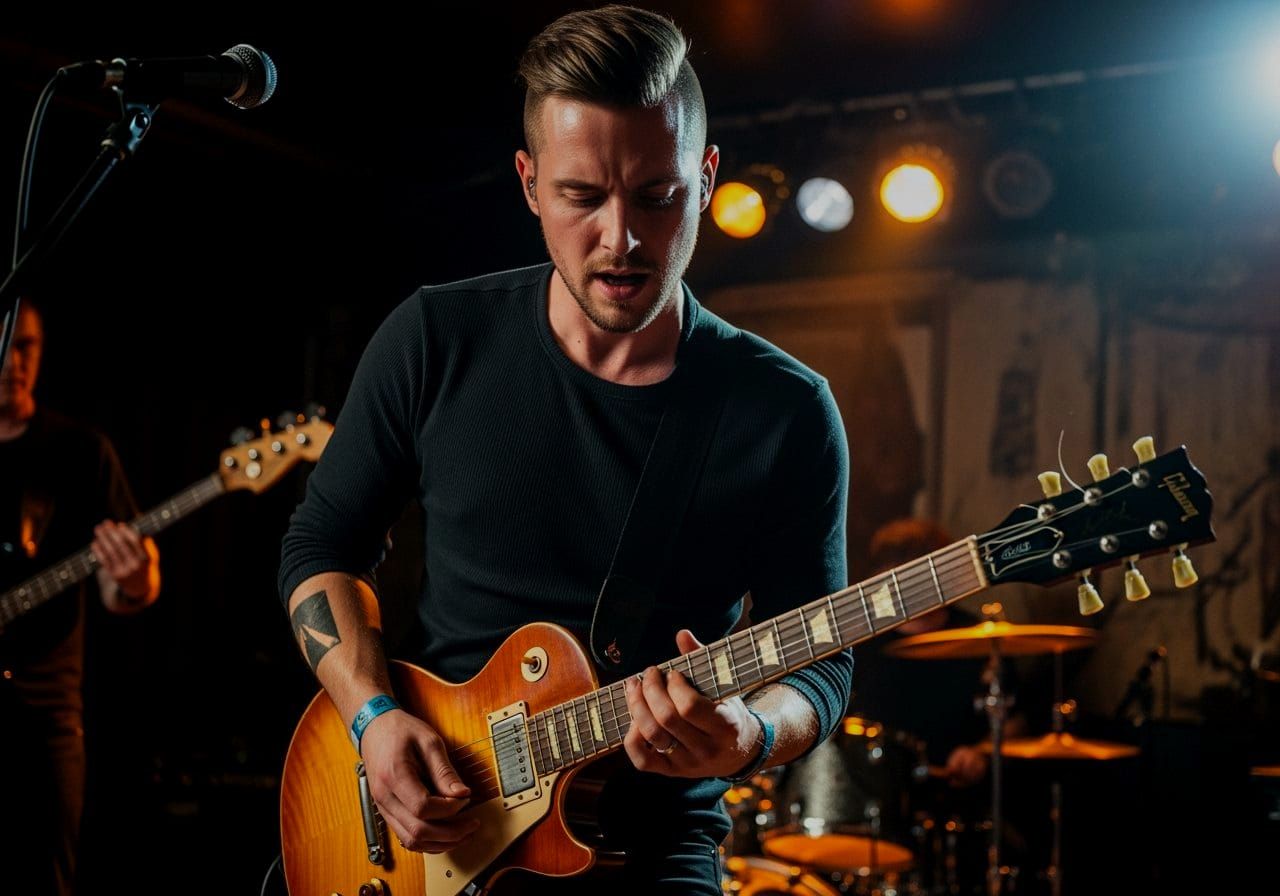 Guitarist Portrait in a Dramatic Style