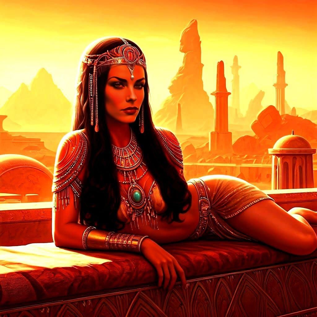 Dejah Thoris, Martian Princess, in Art Deco Style
