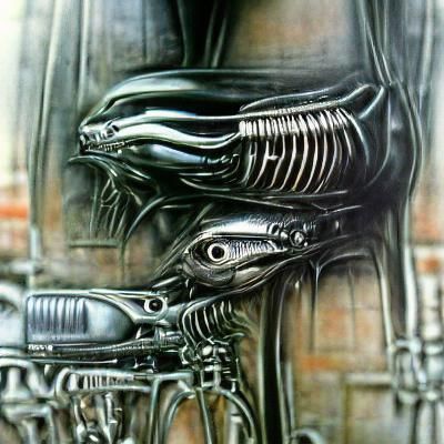 Menacing Xenomorph in Biomechanical Setting