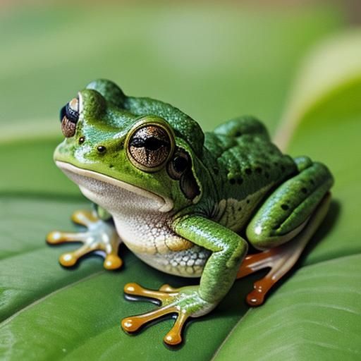 Cute Cartoon Frog Generated by AI