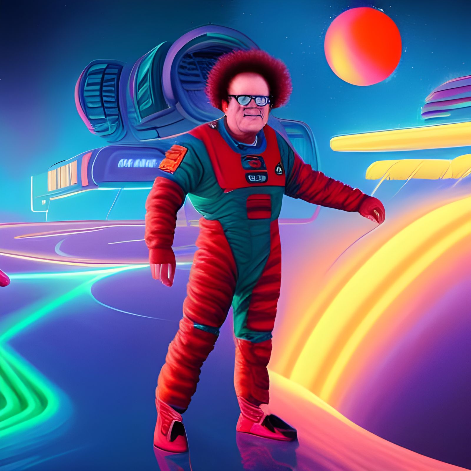 Steve Brule in Retrofuturist Space Suit
