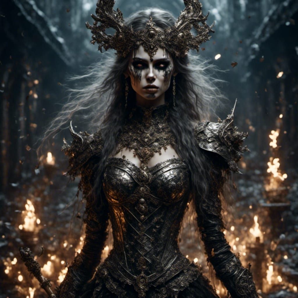 Stunning Viking Warrior with Glowing Runes, Digital Art