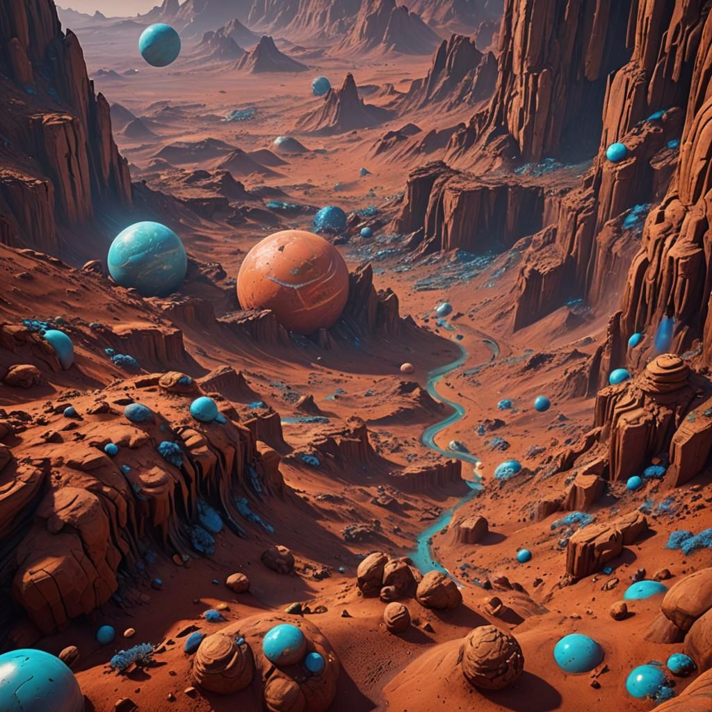 Monkey Planet Mars: Detailed Matte Painting