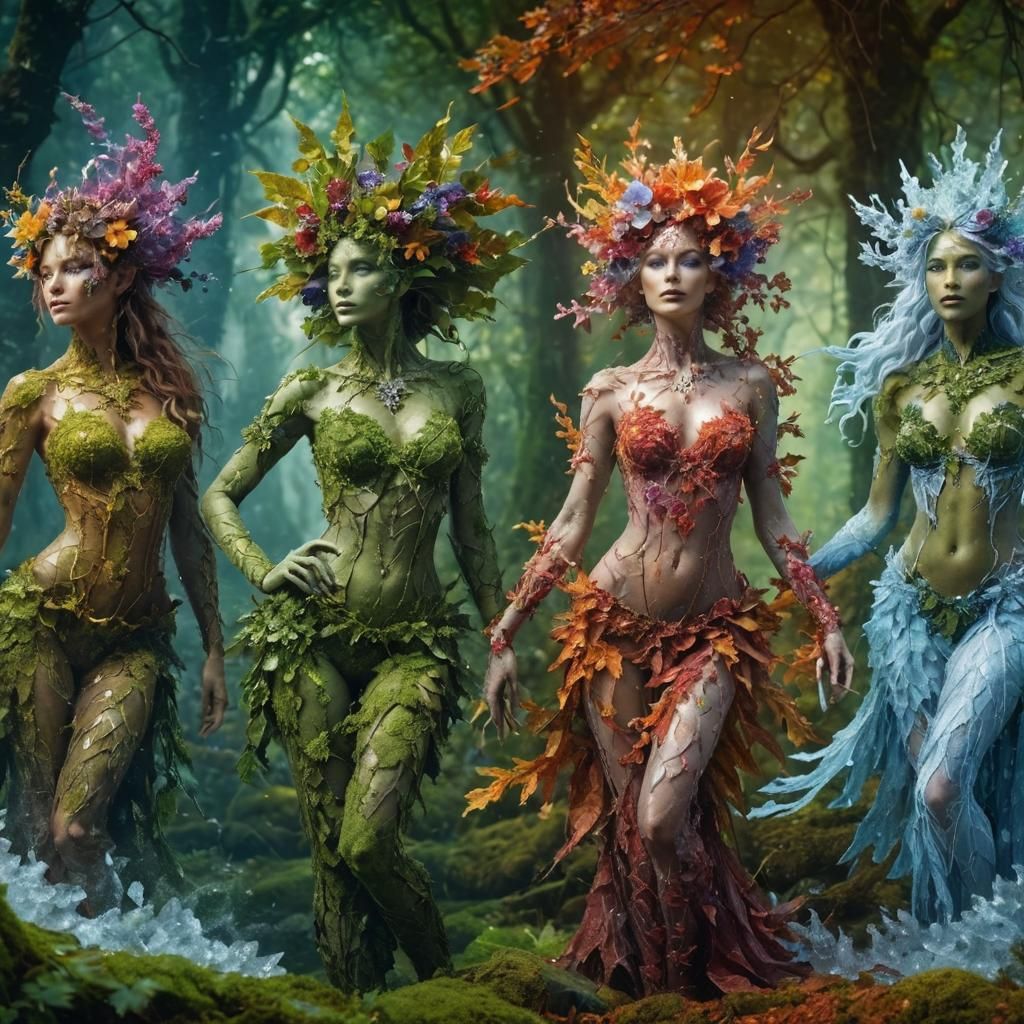Elemental Dryads: Keepers of the Seasons