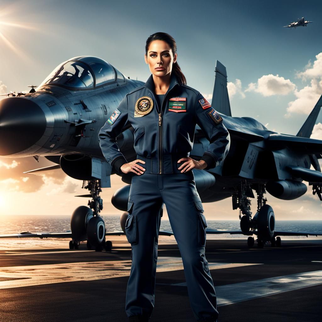 Nikki Bella as Naval Aviator on Aircraft Carrier