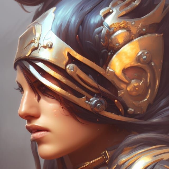 Pirate Warrior Princess Portrait in Fantasy Art Style