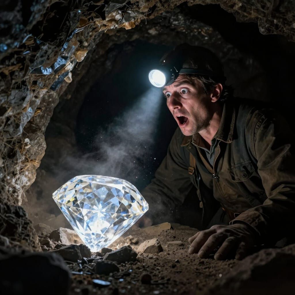 Miner's Shocked Discovery of Giant Glowing Diamond
