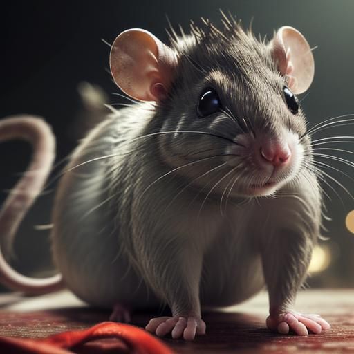 Hyperrealistic Christmas Rat in Cinematic HDR