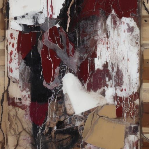 Textured Mixed-Media Art Inspired by Primal Imagery