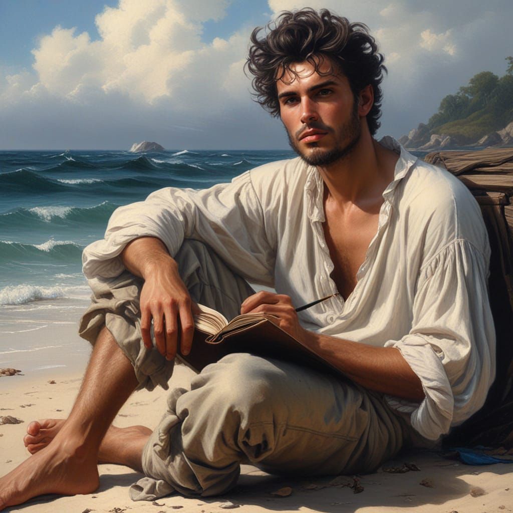 Stranded Noble Savage on Exotic Island