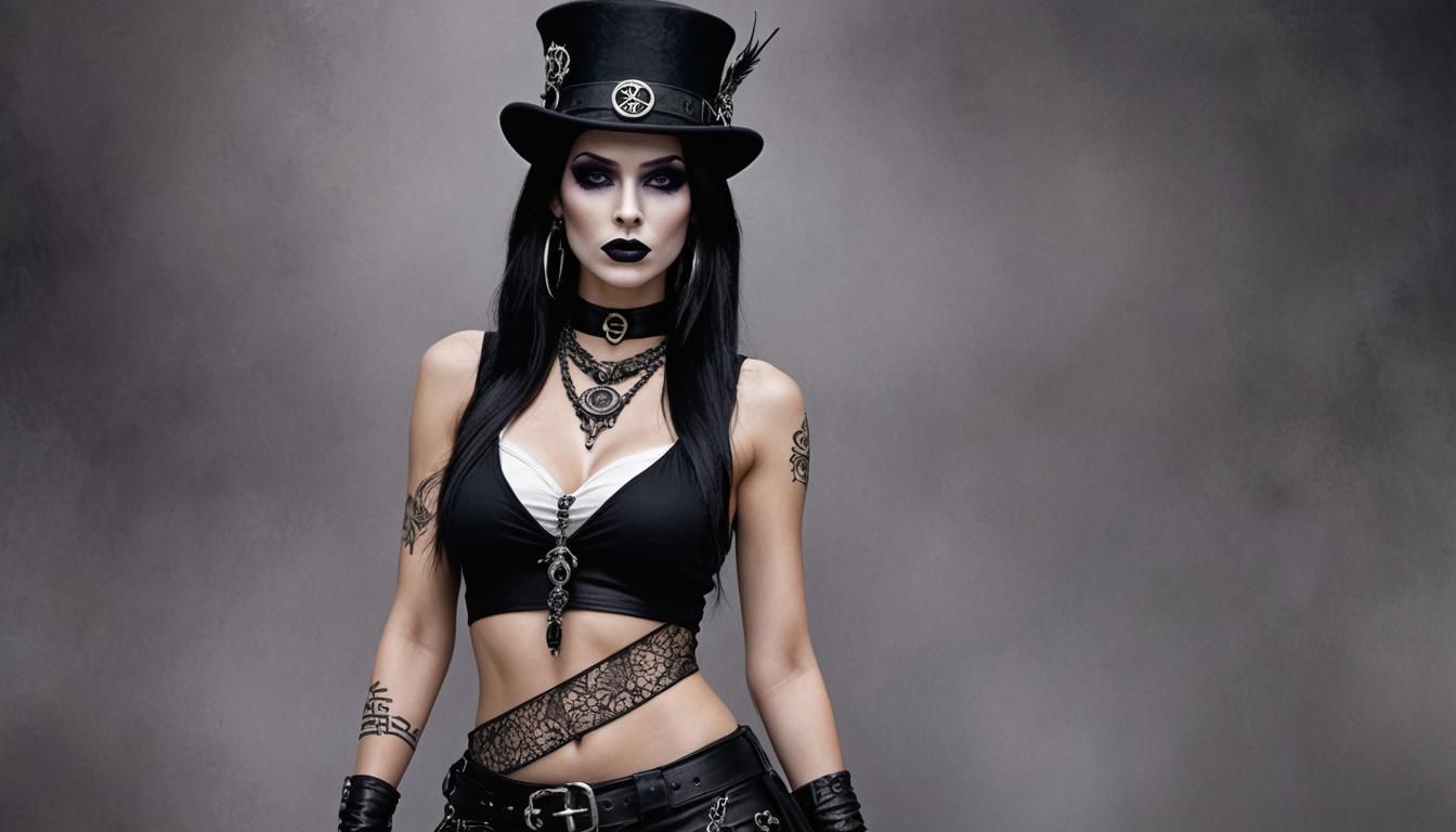 A Goth Girl and her Top Hat