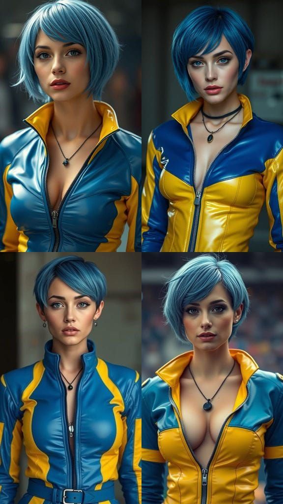 Sci-Fi Super Bowl Girl in Realistic Photography Style