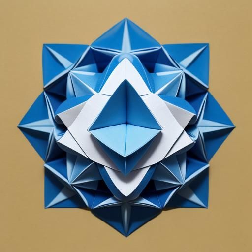Origami Platonic Solids Papercraft in Soft Focus