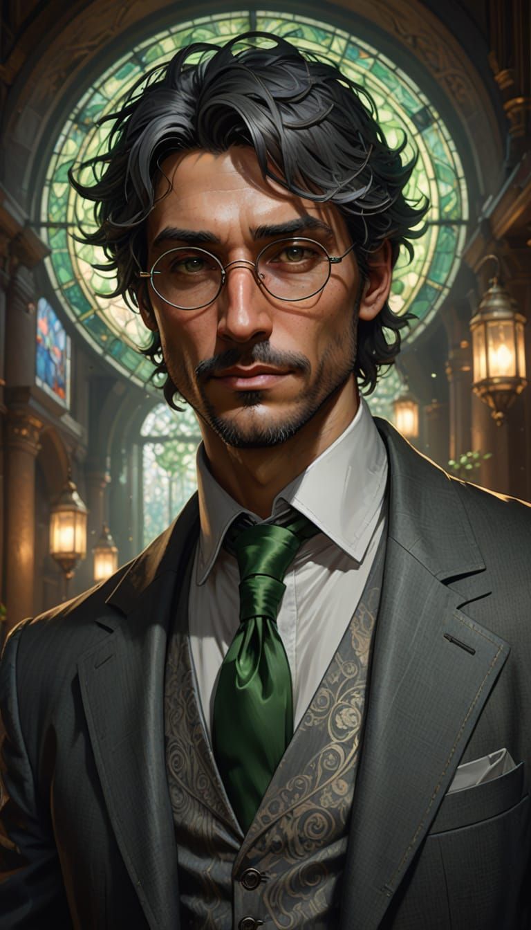 Professor in Victorian-Style Academic Attire, Hogwarts Profe...