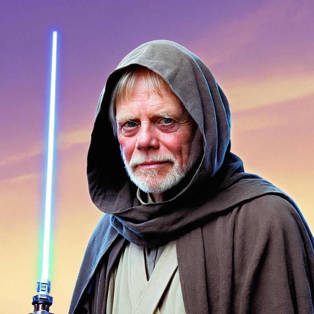 Jedi Master with Purple Lightsaber on Tatooine