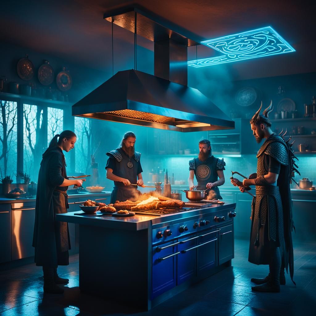 Celtic Warriors Feast: Dragon in Modern Kitchen