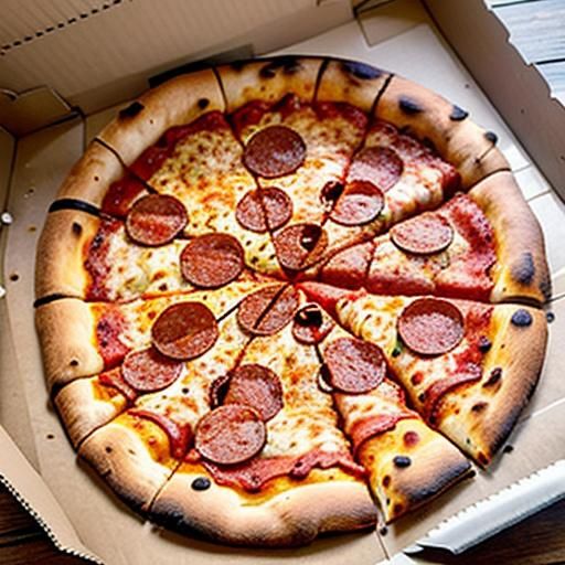 Delicious Pepperoni and Sausage Pizza in Open Box