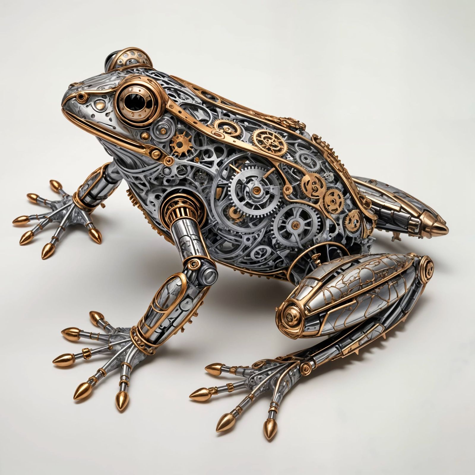 Clockwork Frog Technical Illustration