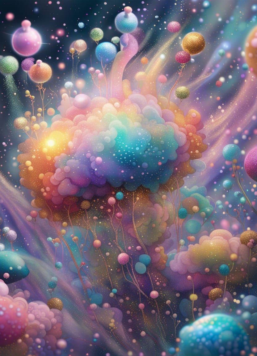 A hyperdetailed digital painting of the fairy farts are made of holographic glitter, fairy fart cloud 🧚‍♂️💨 by rebecca...