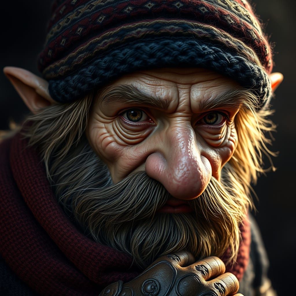 Weathered Dwarf Engraver in Rich Textures