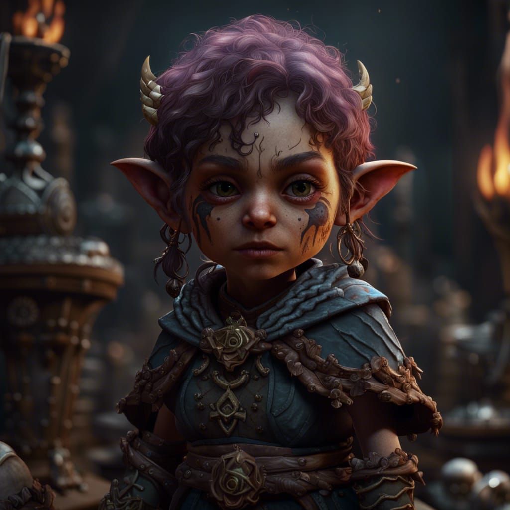 Detailed Halfling Necromancer Concept Art