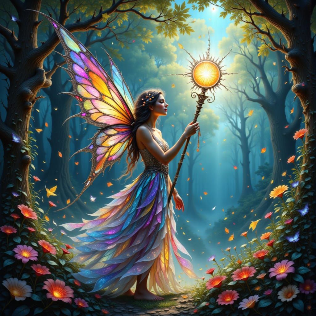 Magic Fairy Materializes in Mystical Glade