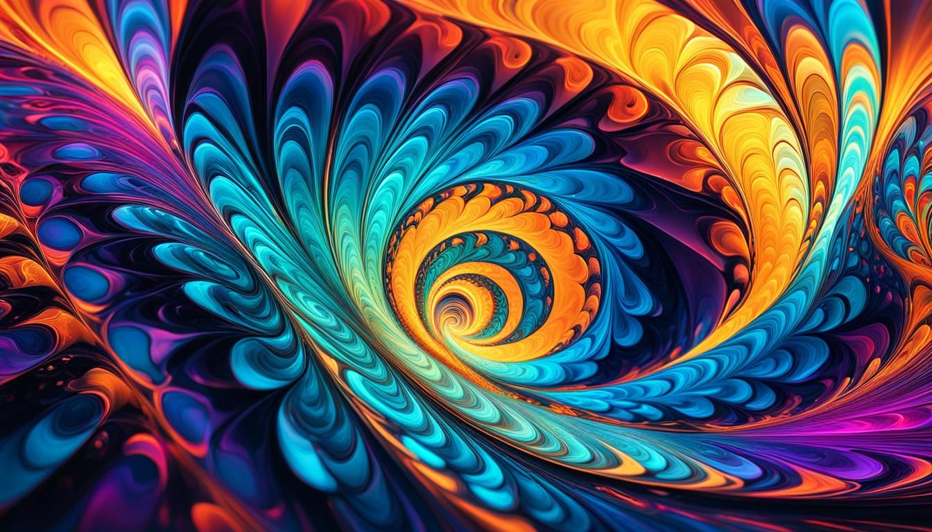 Glowing Waveform Resonates: Abstract Digital Art