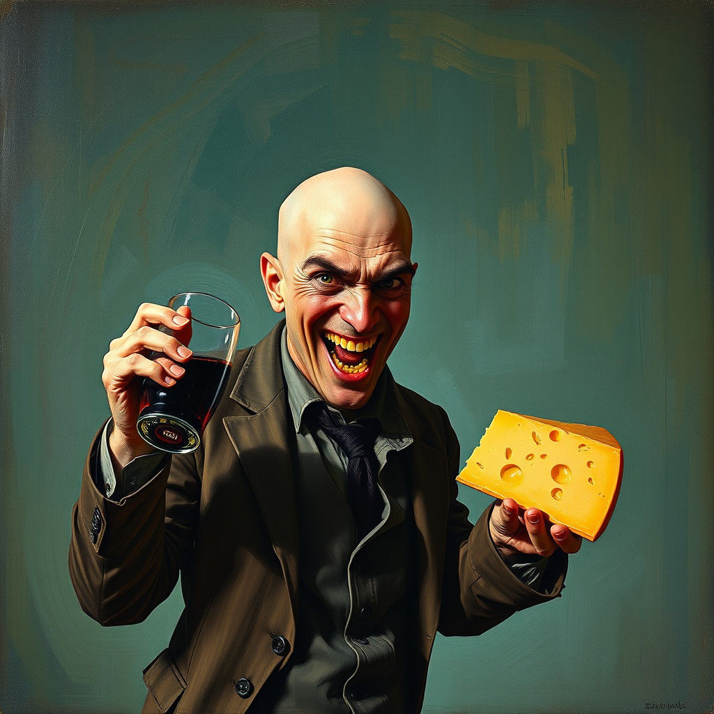 Drunk Bald Man's Upside-Down Cheese Party