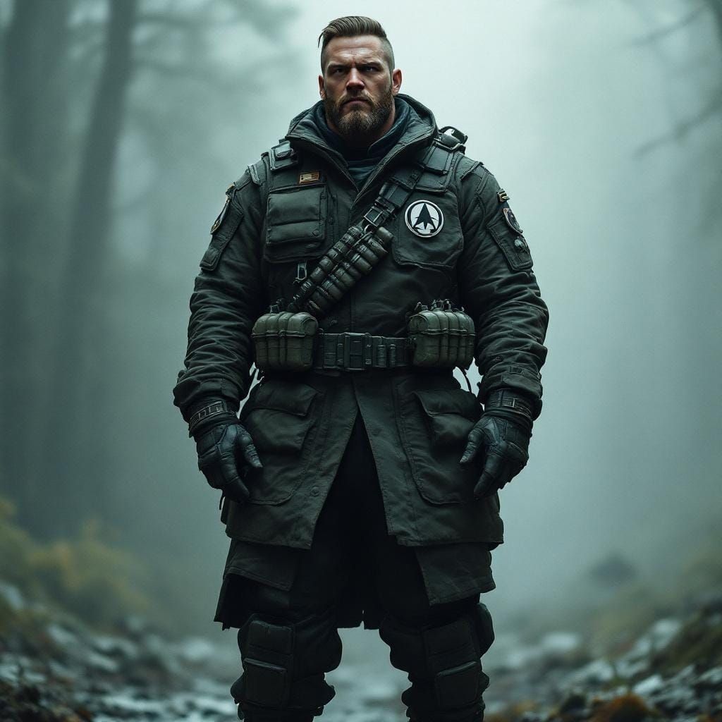 Commander Arq Vastari in Cinematic Film Still