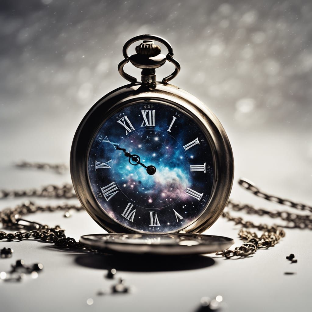 Surreal Melting Pocket Watch in Ethereal Light