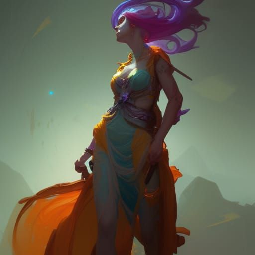 Arcane Jinx Concept Art in Dynamic Lighting