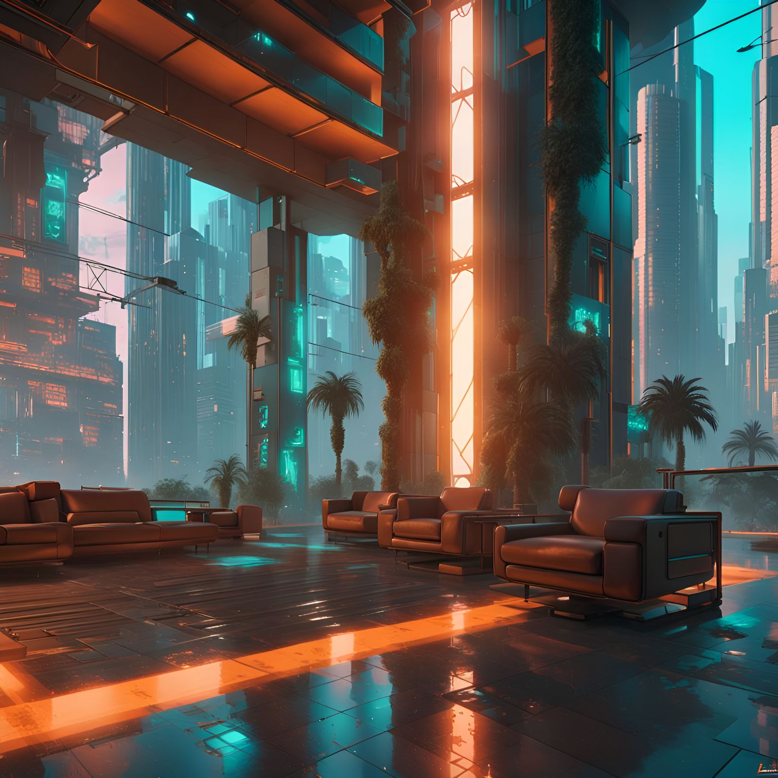 Cyberpunk Cityscape Concept Art in 8K Resolution