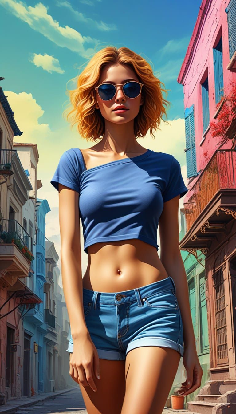 Venus in Pop Art Style Web Design