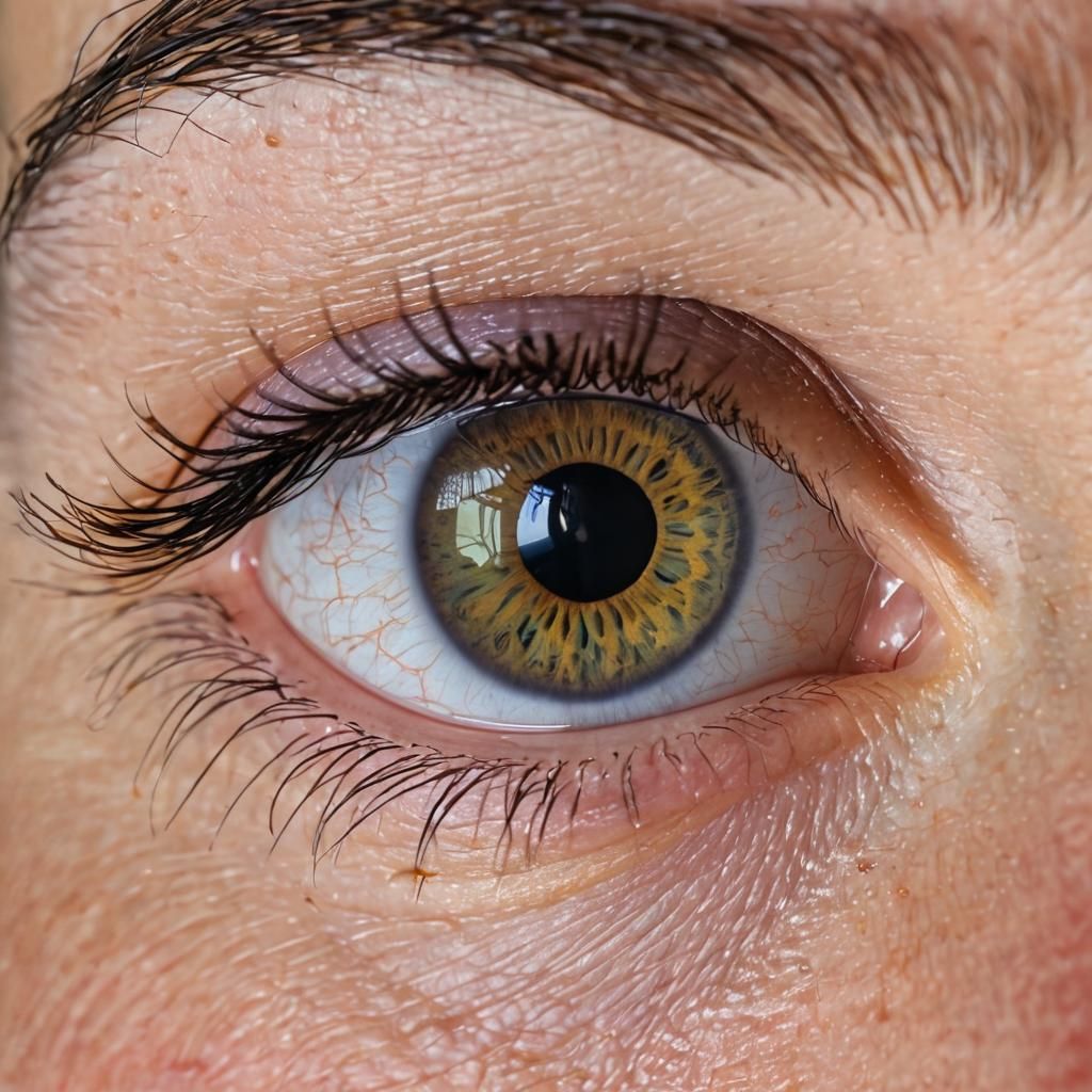 Surreal Eye Close-up with Mirrored Iris