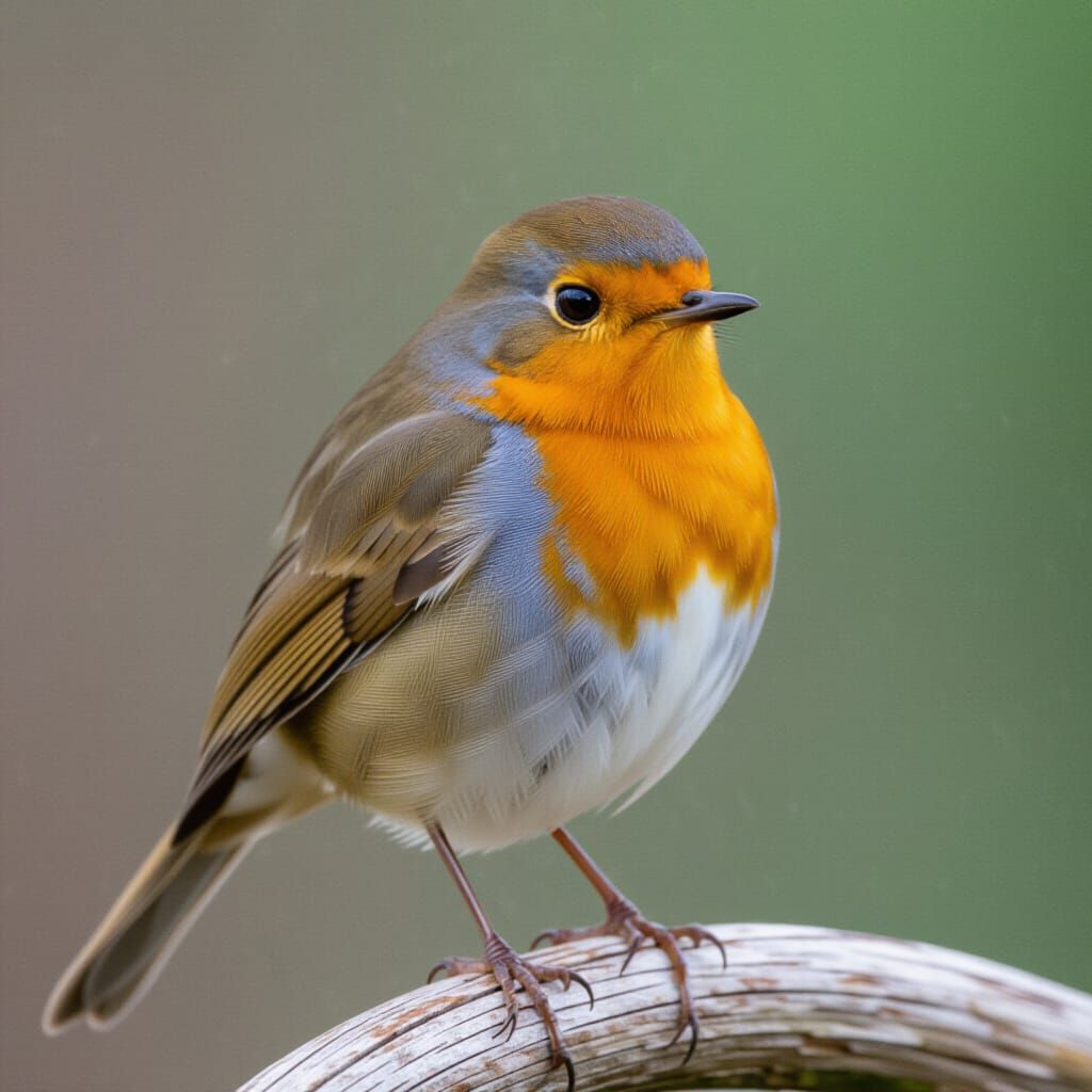 Proud Robin Perched on a Branch