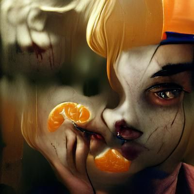 Sinister Clementine Portrait in Dark Style