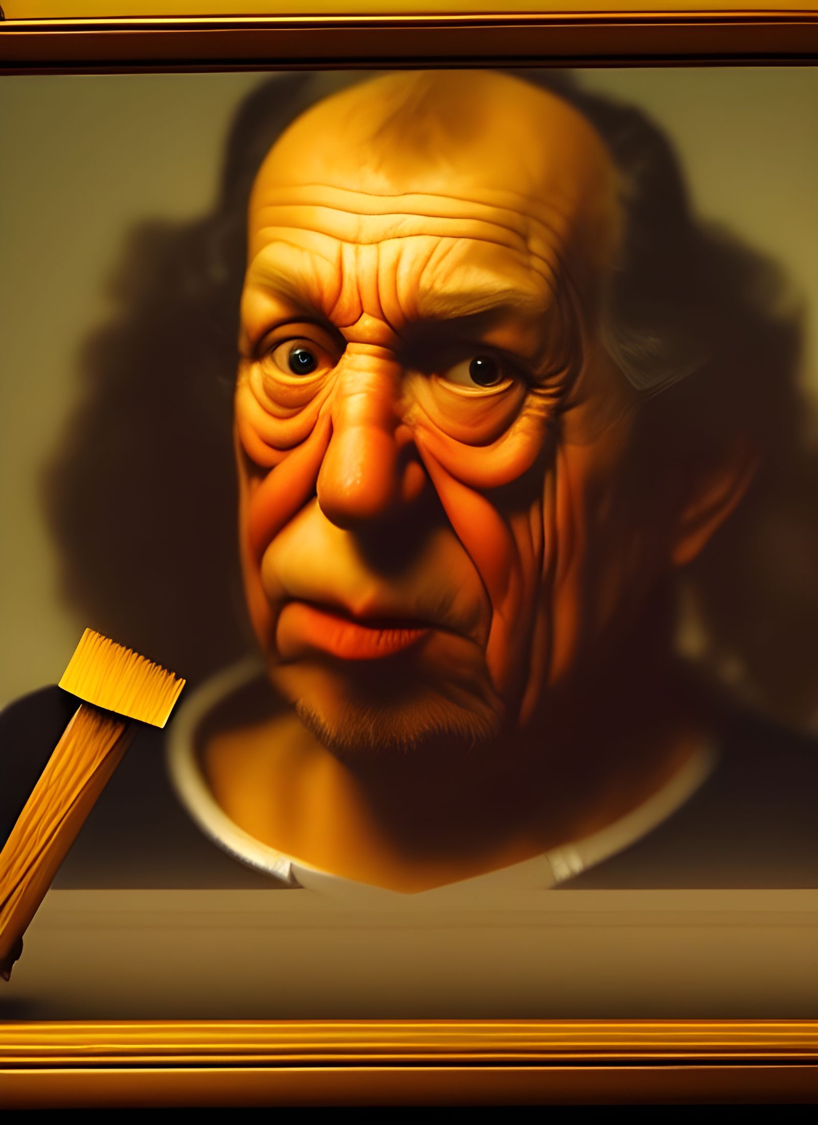 Hyperrealistic Car Crash in Rembrandt Lighting