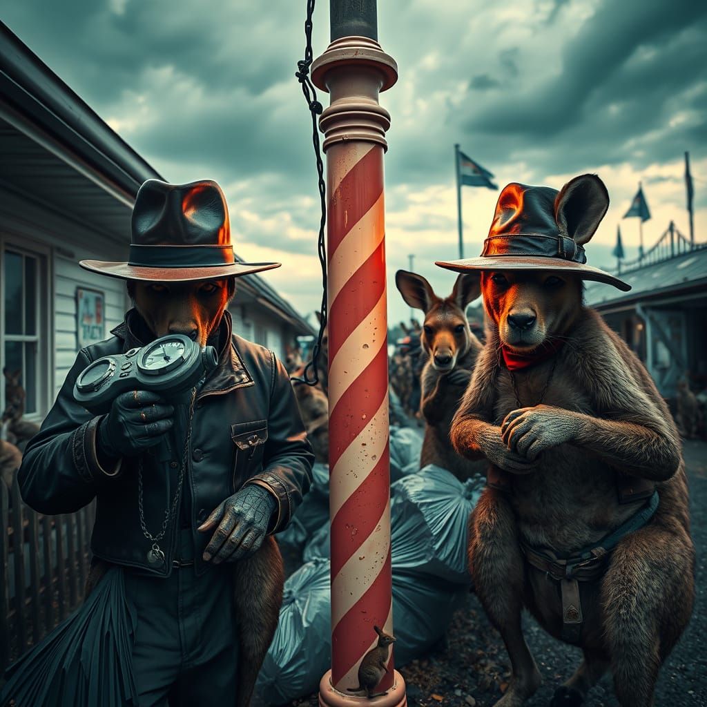Vandals Terrorize Town with Kangaroos, Pastel Pole, and Garb...