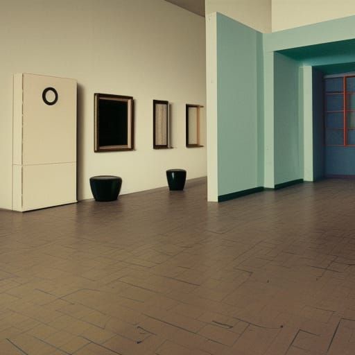 Liminal Office Spaces in Dreamlike Matte Painting Style