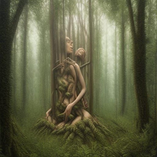 Surreal Stargazing Platform with Rotating Sphere