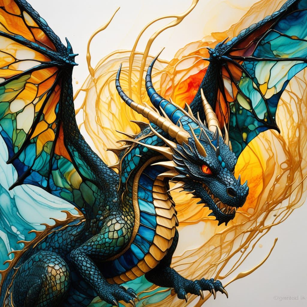 Vigorously stylized, highly detailed, luminous mesmerizing a...