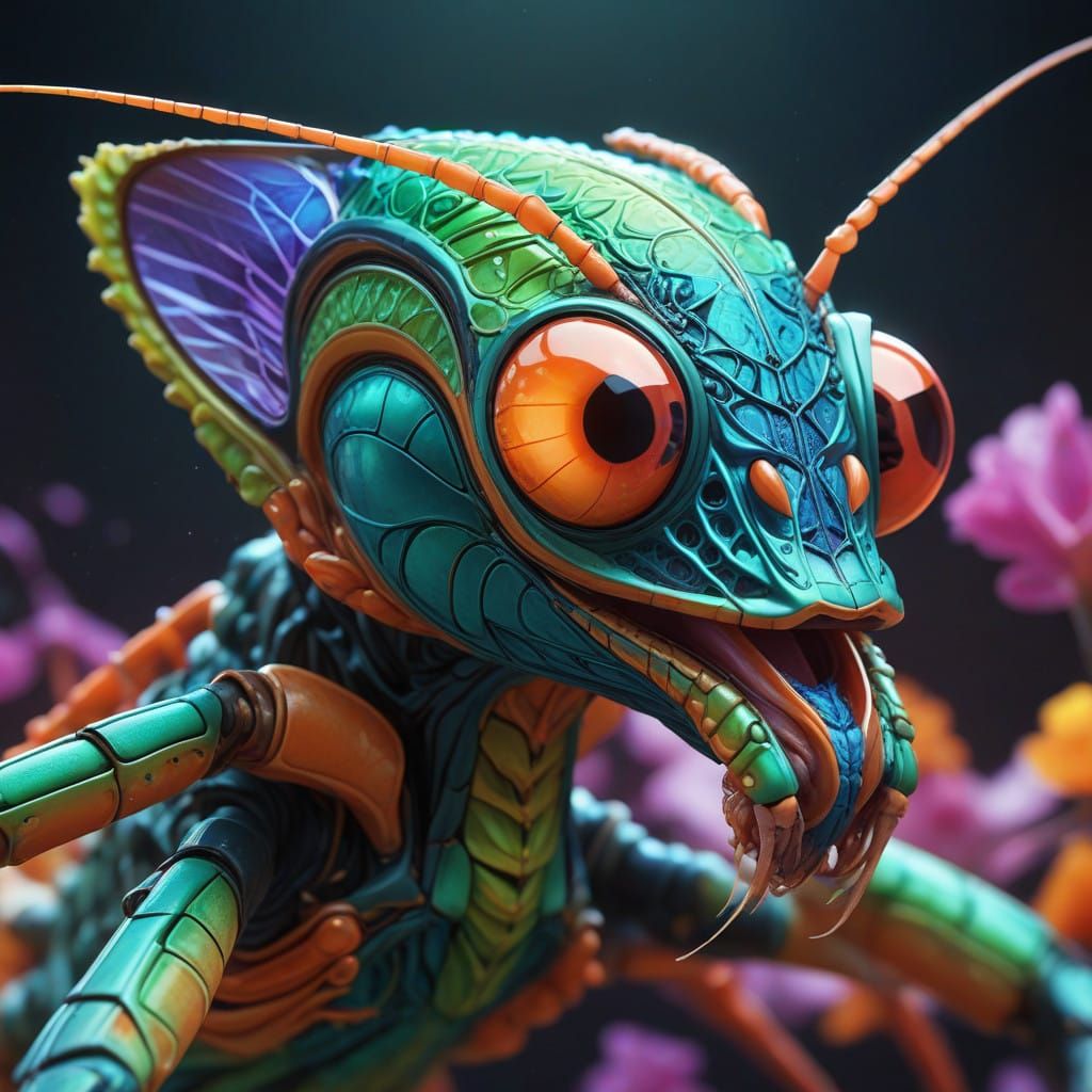 Surreal Exoplanet in Vibrant, Industrial Light and Magic Sty...