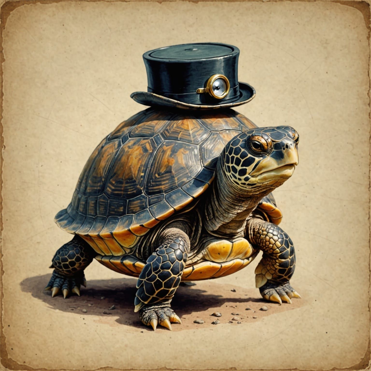 Turtle with Top Hat and Monocle