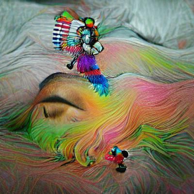 Abstract Multicolor Dreamscape Generated by AI