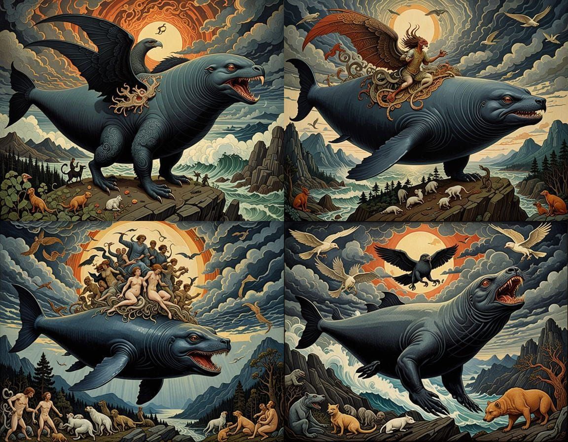 Surreal Hybrid Beast Born from Brutal Vivisection