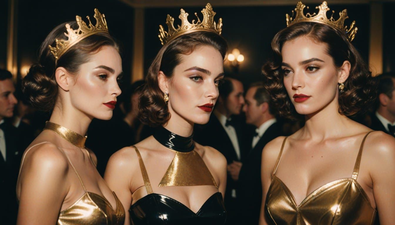 Vintage Glamour: Trophy Wives in Latex Gowns