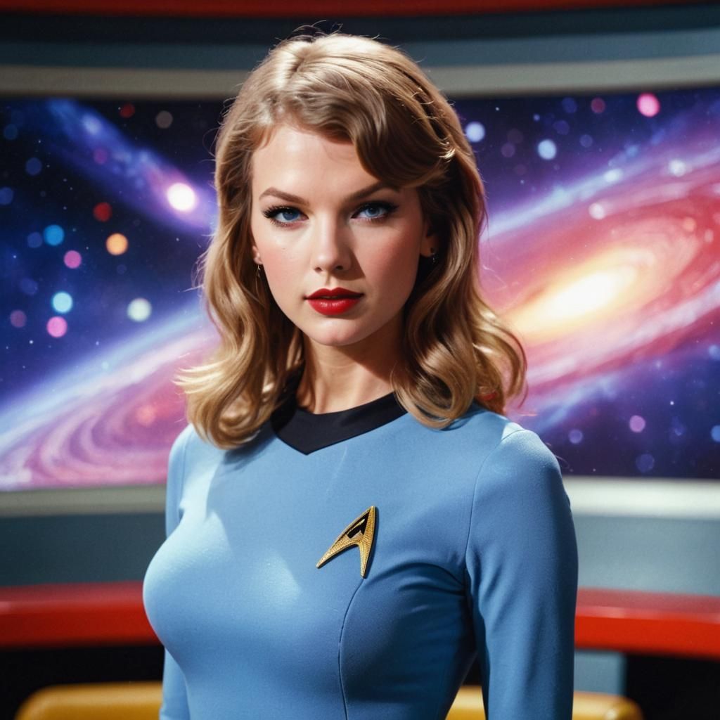 Taylor Swift as Star Trek Officer: Cinematic Portrait