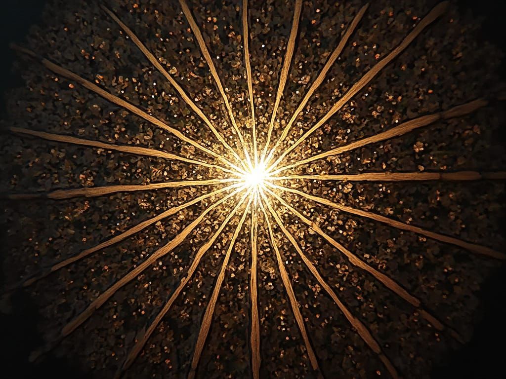 Shining Through - Embroidery on Lasercut Wood